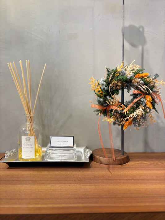 Christmas　wreath　～orange～