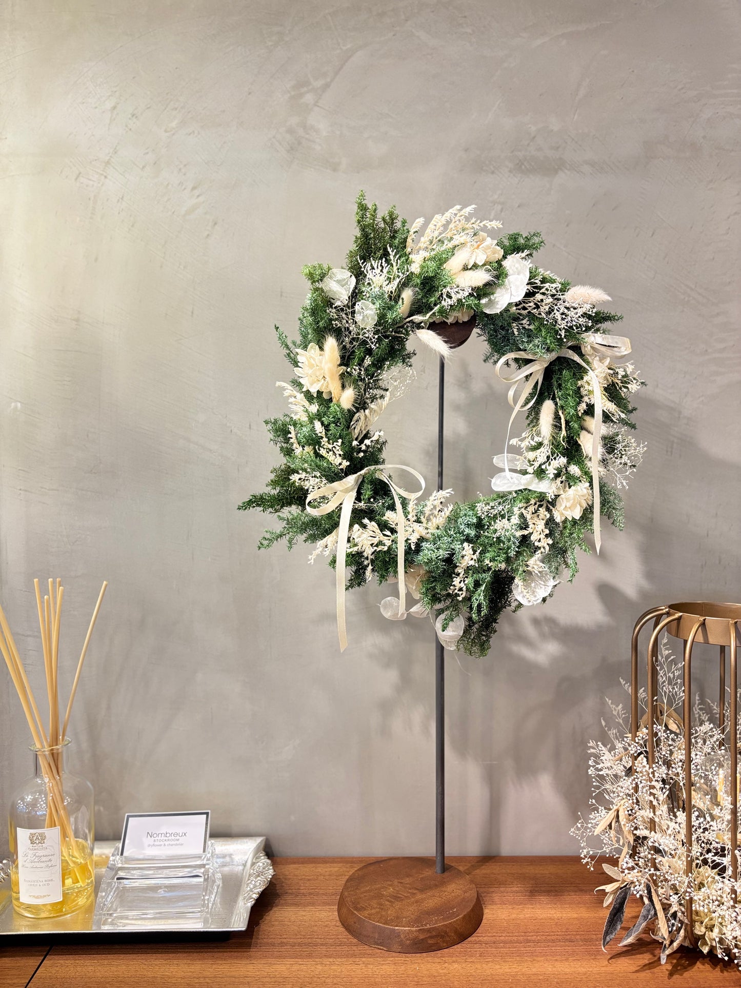 Christmas　wreath　～white～
