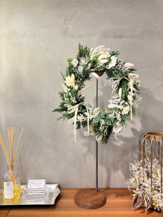 Christmas　wreath　～white～