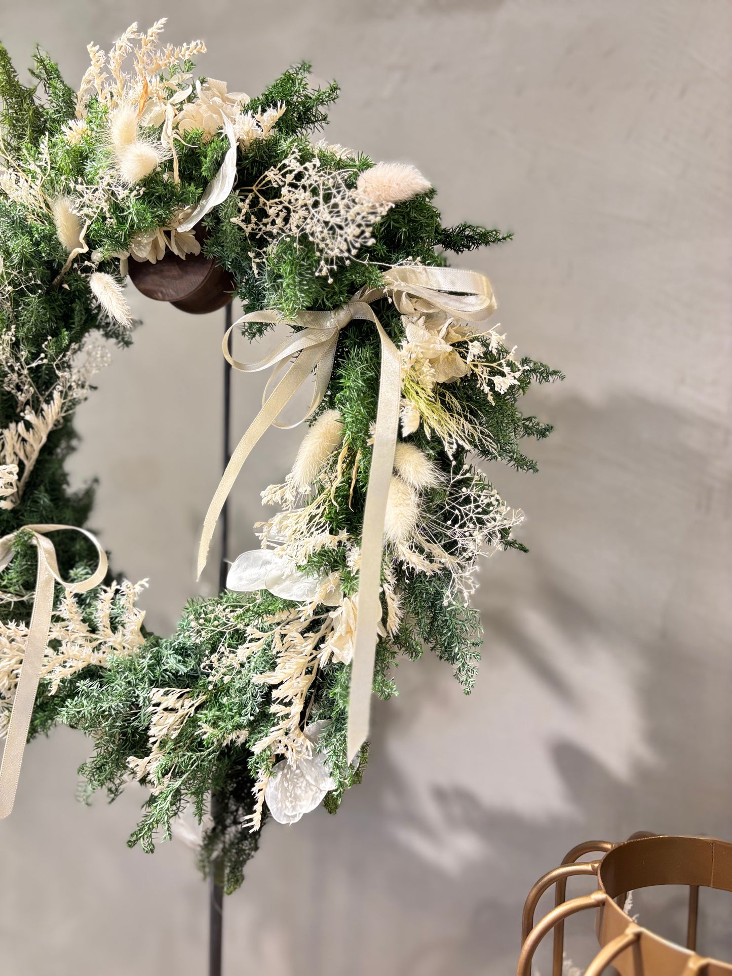 Christmas　wreath　～white～