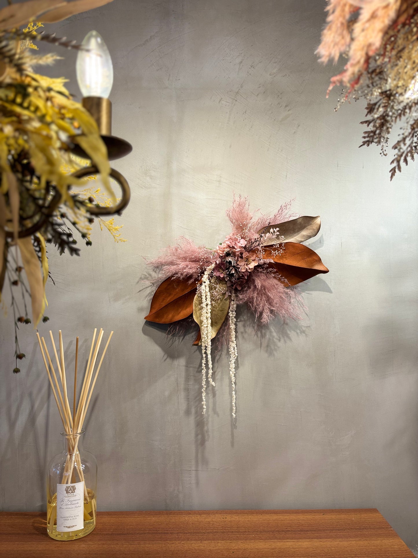 フラワーウォールデコ